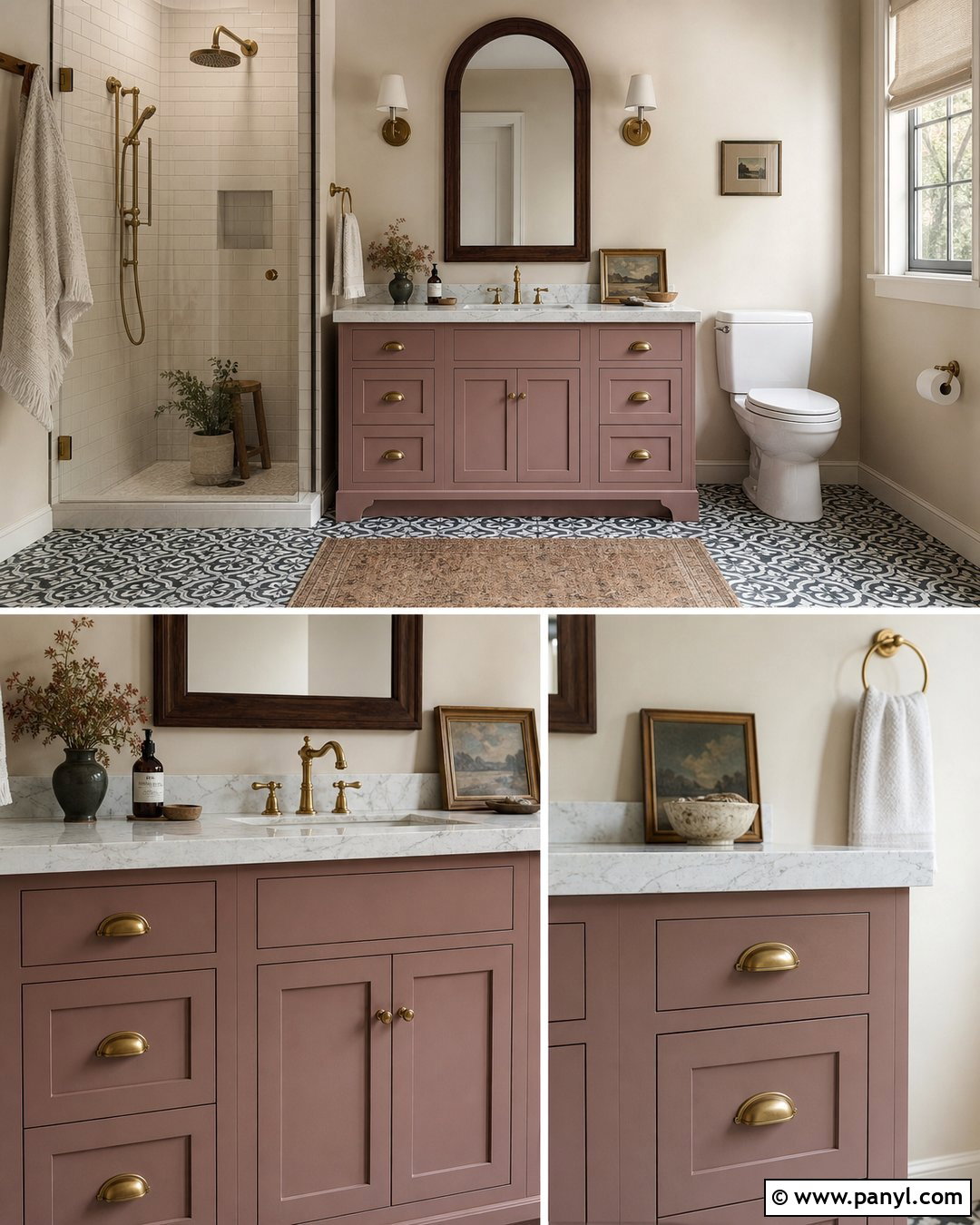 Dusty Rose Bathroom Vanity - 35 painted bathroom vanity colors