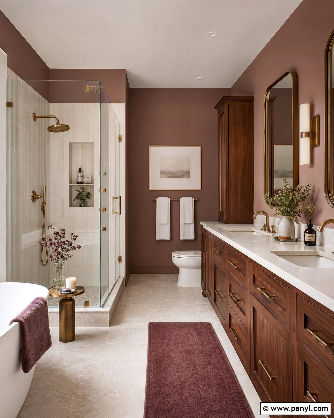 Dusty Rose Bathroom Wall Color - 25 Home Interior Wall Colors