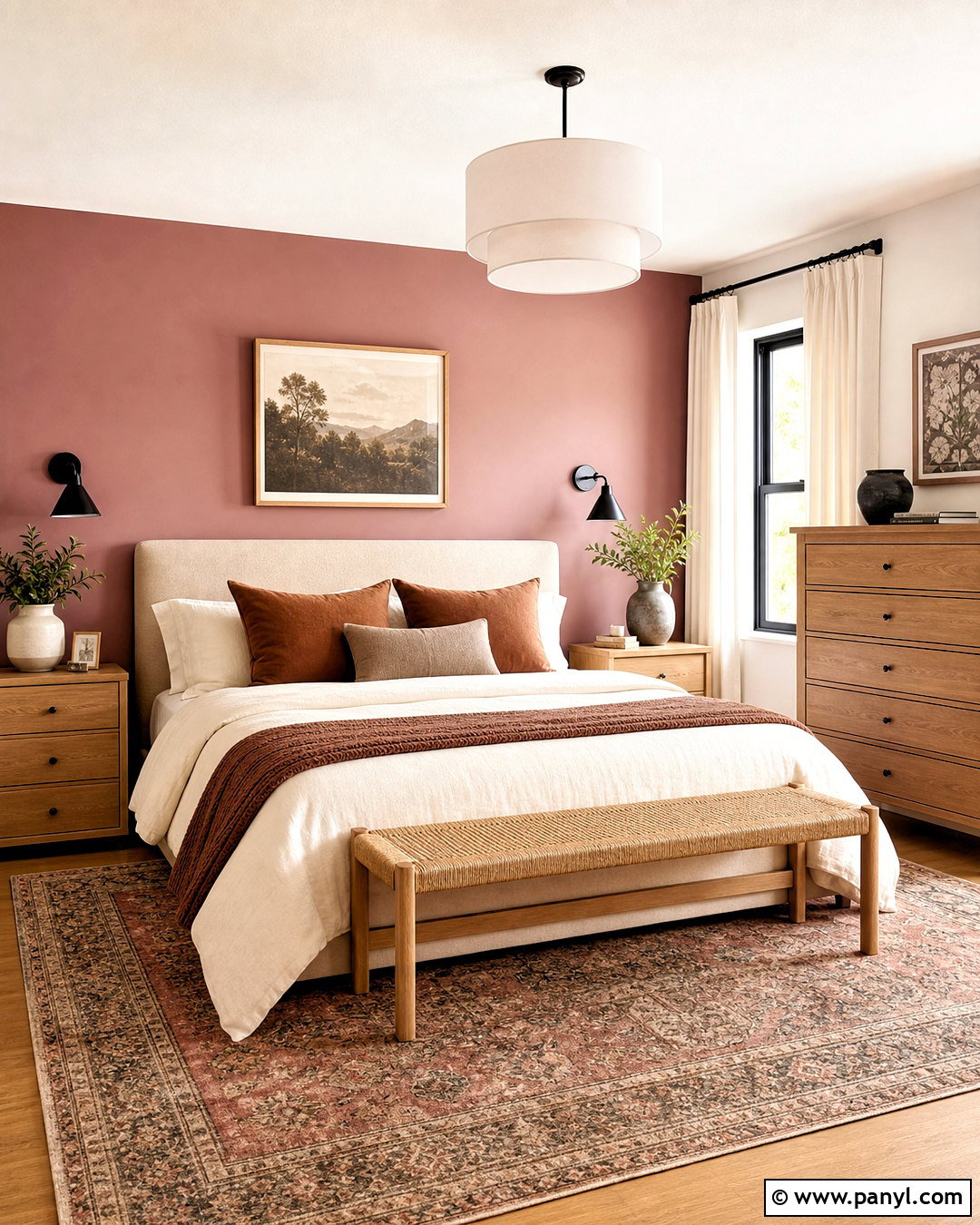 Dusty Rose Bedroom Accent Wall - 20 accent wall colors bedroom ideas