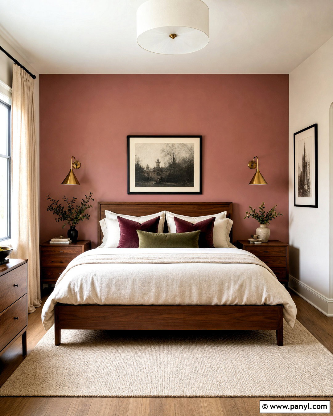 Dusty Rose Bedroom Accent Wall - 20 bedroom accent wall ideas paint colors