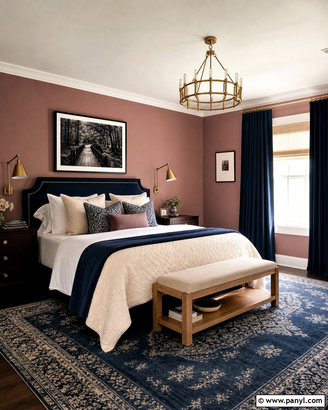 Dusty Rose Bedroom With Navy Blue - 20 dusty rose paint color ideas
