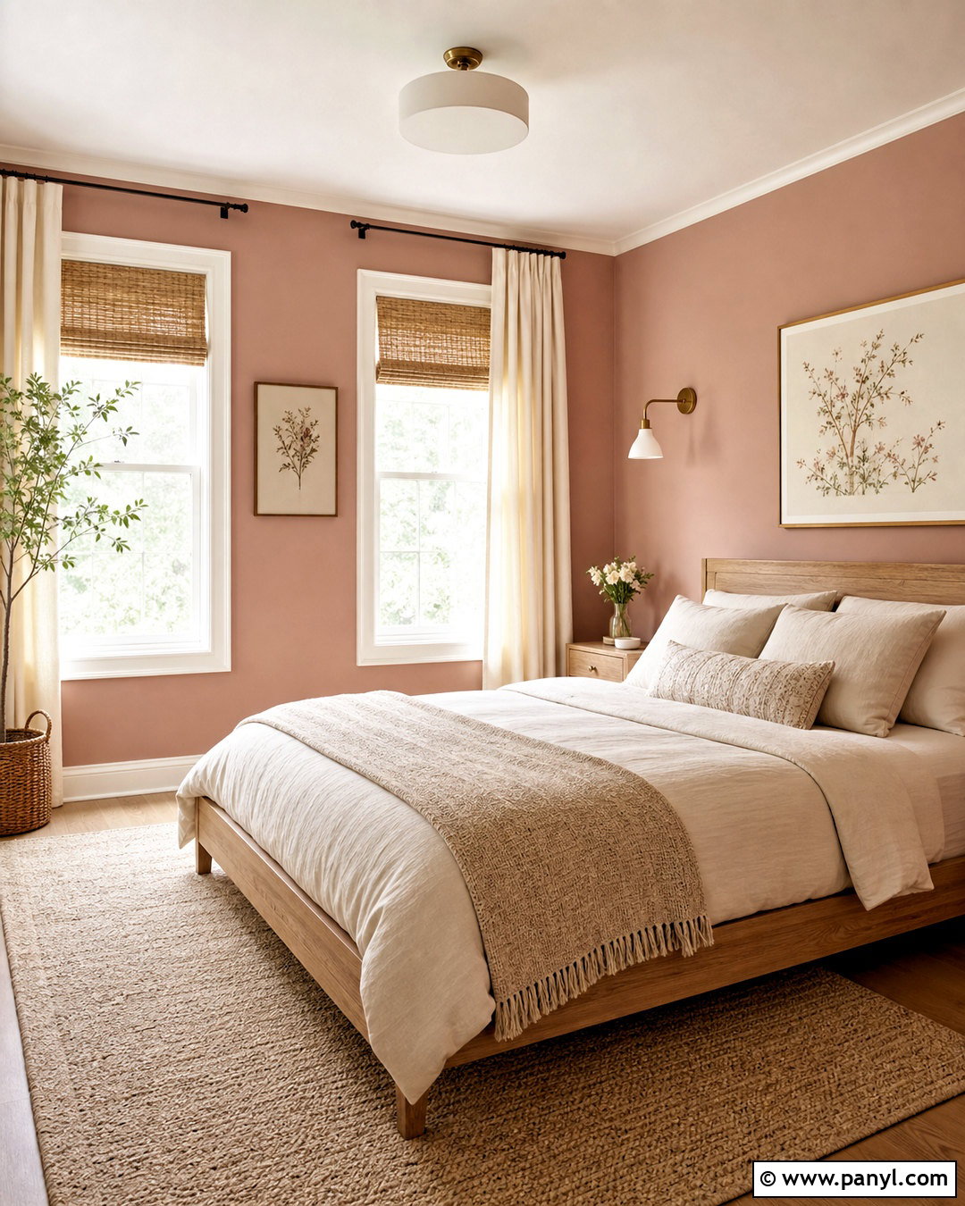 Dusty Rose Bedroom With Warm White - 20 dusty rose paint color ideas