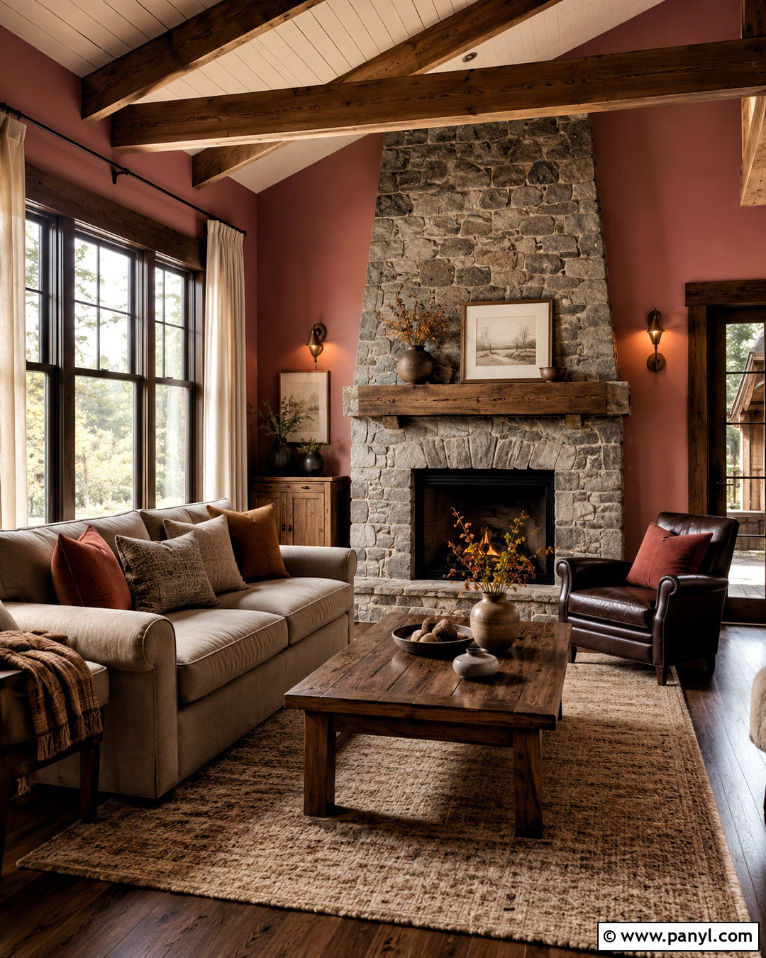 Dusty Rose Cabin Color Scheme - 20 cabin color schemes