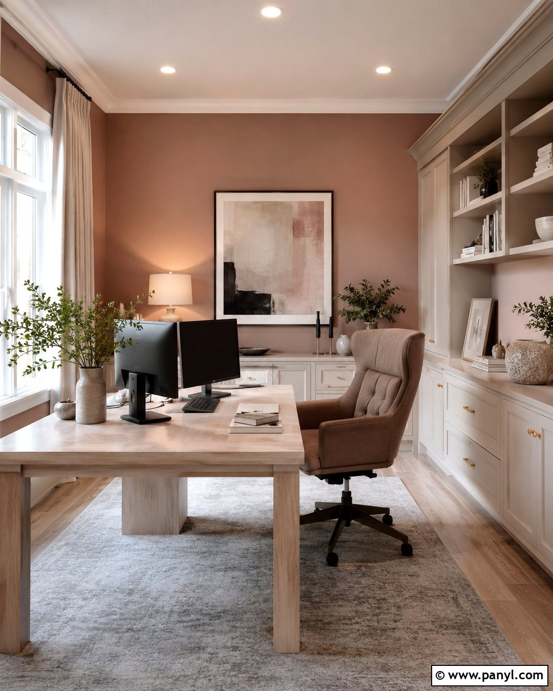 Dusty Rose Computer Room - 20 Computer Room Wall Color Ideas