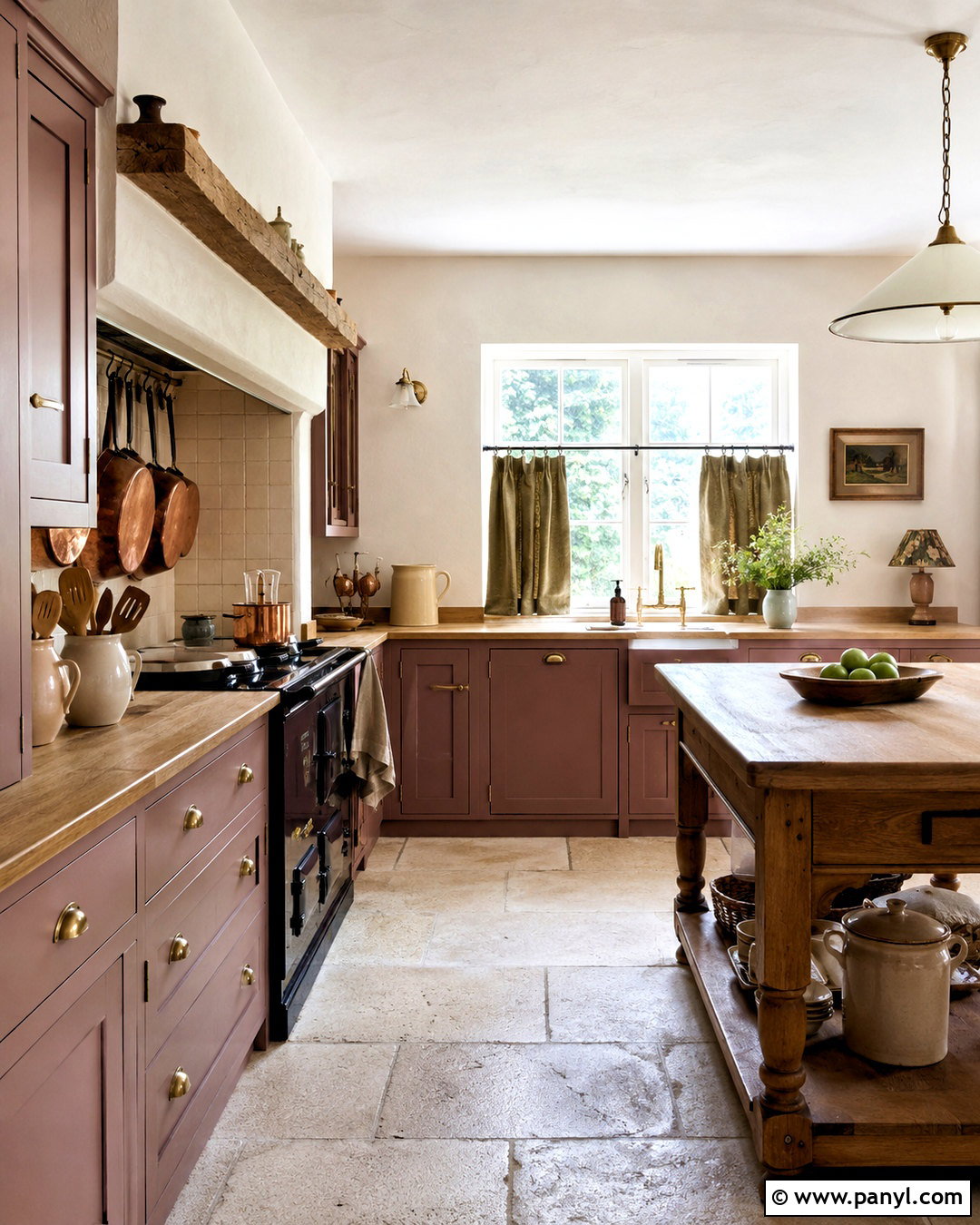 Dusty Rose Country Kitchen - 20 country kitchen colors