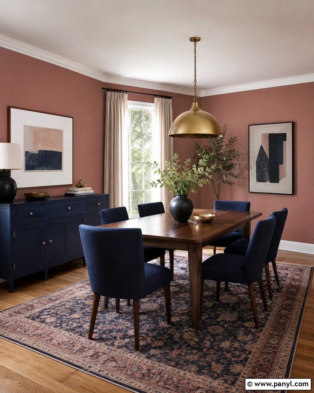 Dusty Rose Dining Room With Navy Blue - 25 Dusty Rose Wall Color Ideas
