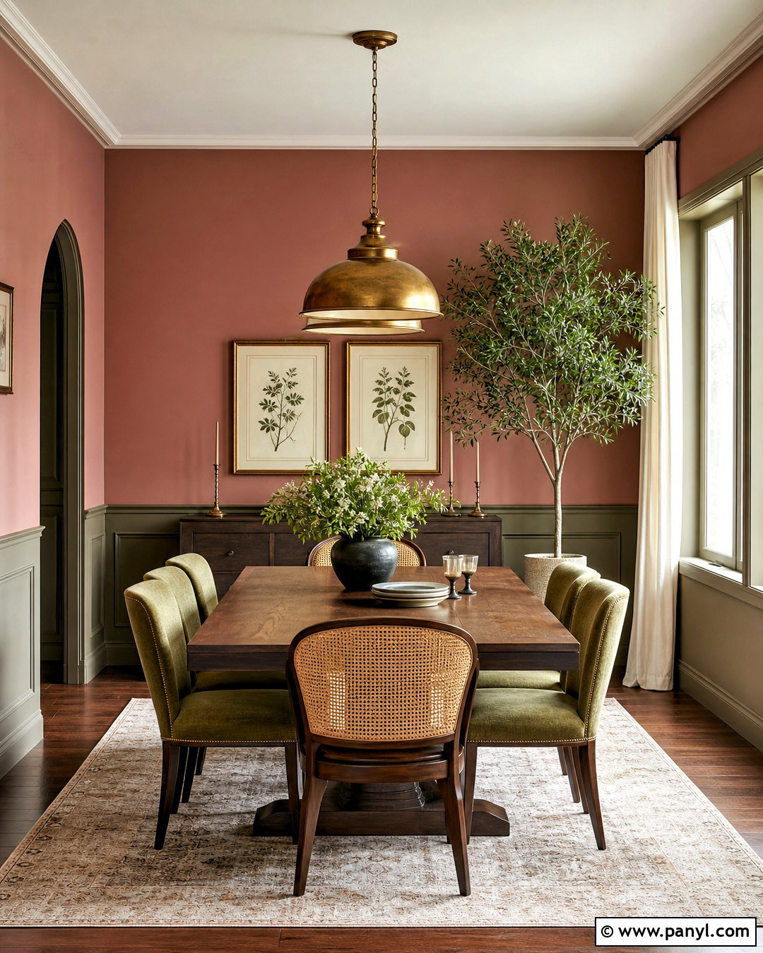 Dusty Rose Dining Room With Olive Green - 20 dusty rose paint color ideas