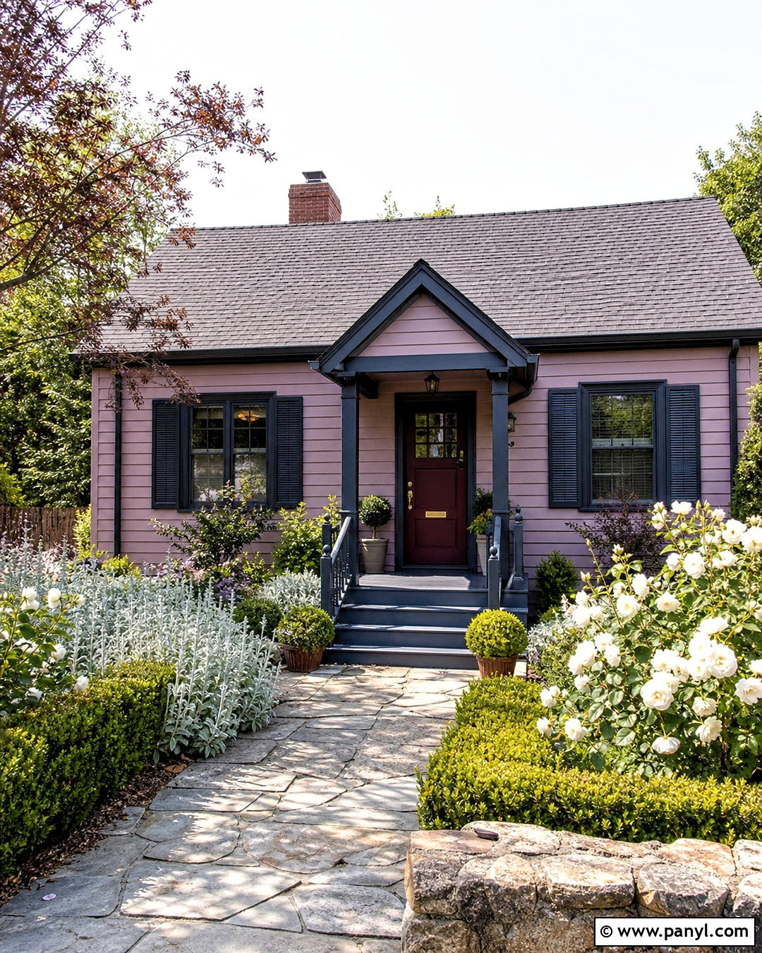 Dusty Rose Exterior With Charcoal Trim - 20 home painting ideas exterior ideas