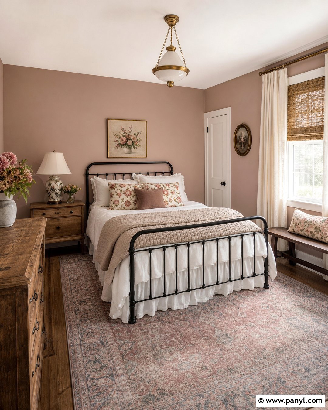 Dusty Rose Farmhouse Walls - 20 Farmhouse Style Wall Colors