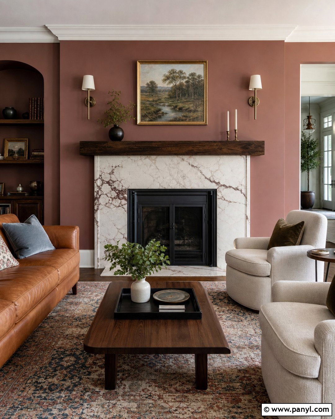 Dusty Rose Fireplace Accent Wall - 35 Fireplace Accent Wall Color Ideas
