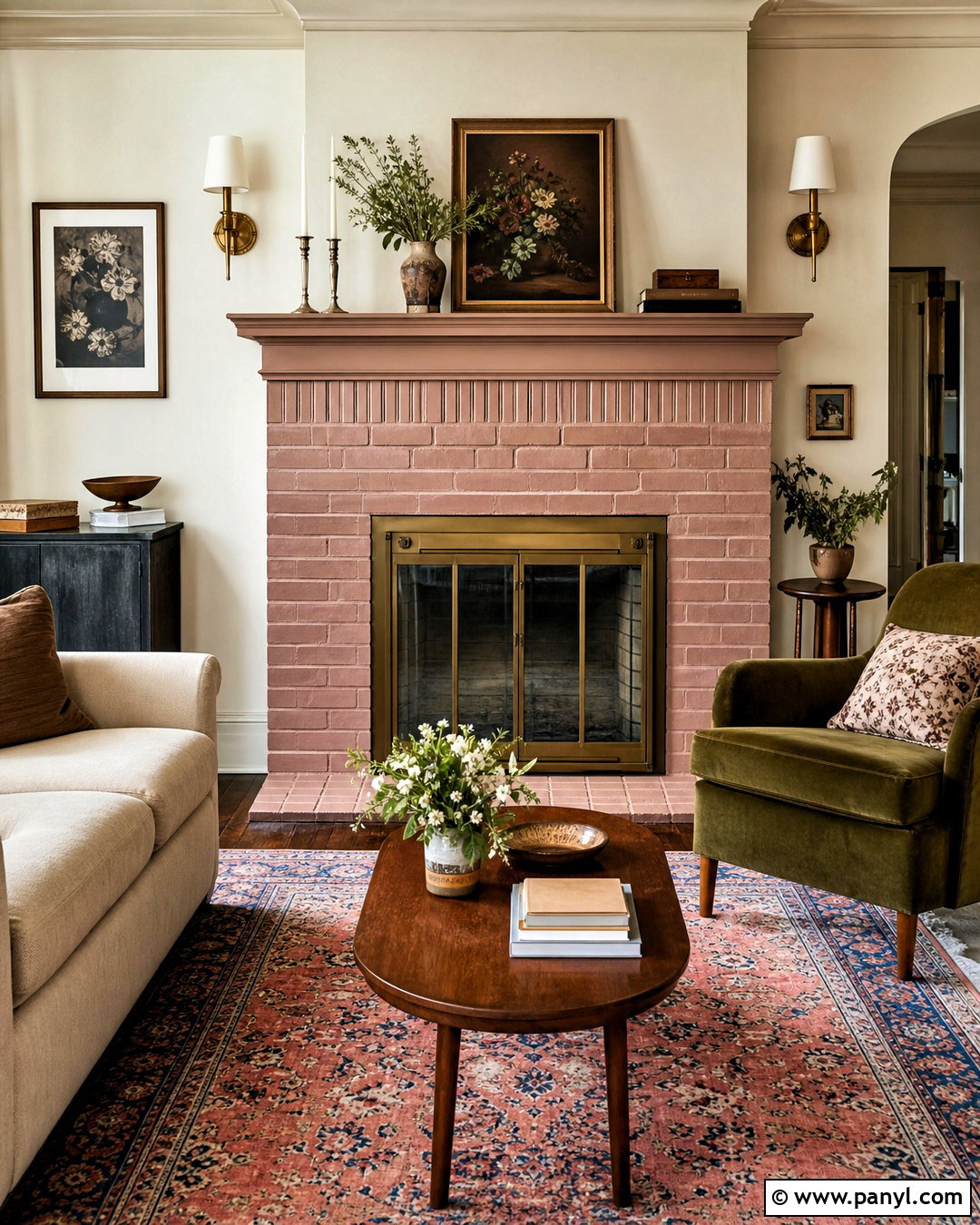 Dusty Rose Fireplace - 20 fireplace color ideas