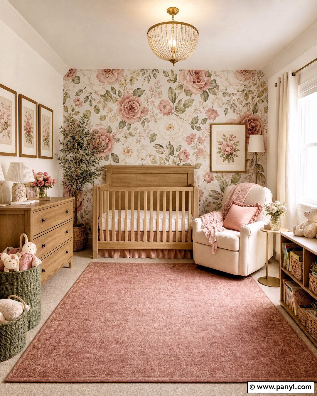 Dusty Rose Floral Nursery - 20 dusty rose nursery ideas