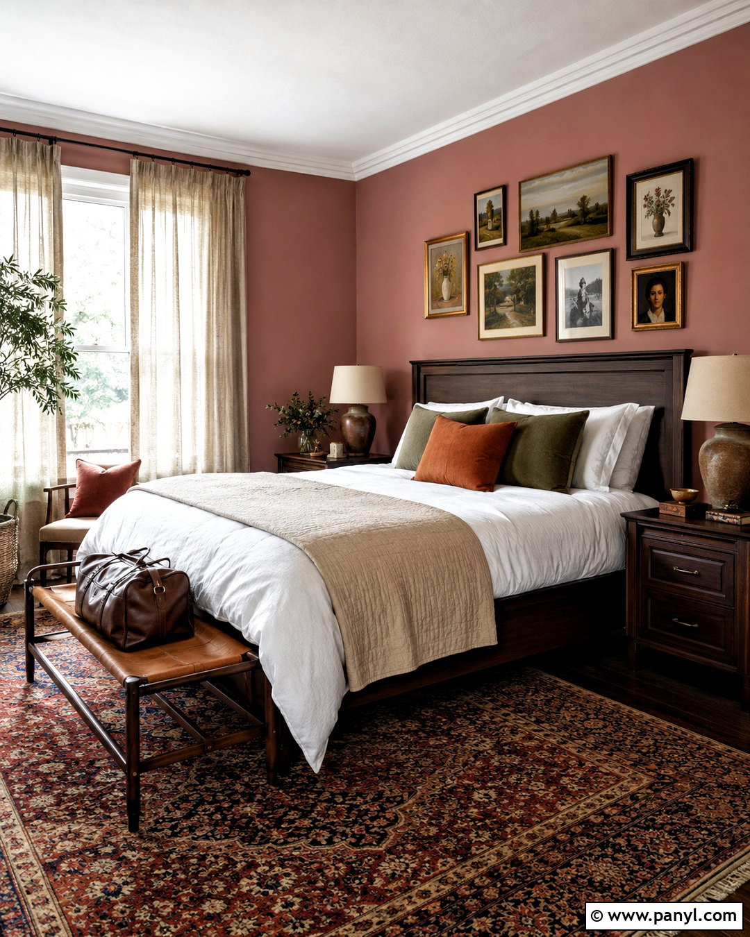 Dusty Rose Guest Room Wall Color - 40 Room Wall Color Ideas