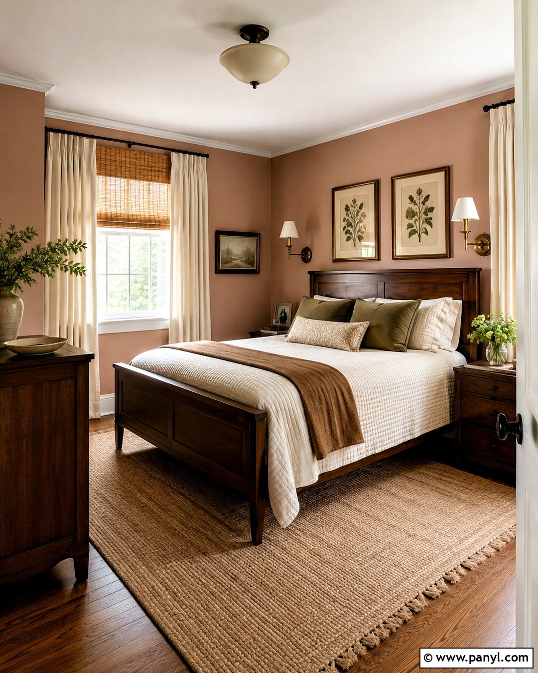 Dusty Rose Guest Room Walls - 20 paint interior walls