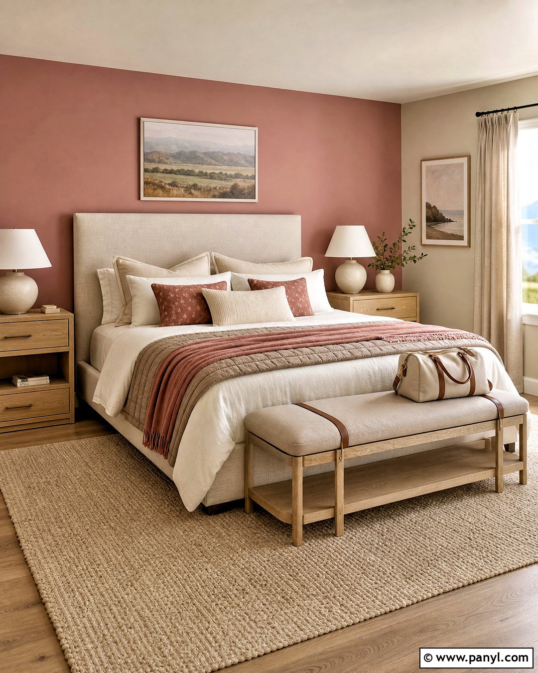 Dusty Rose Guest Room With Greige - 20 dusty rose paint color ideas