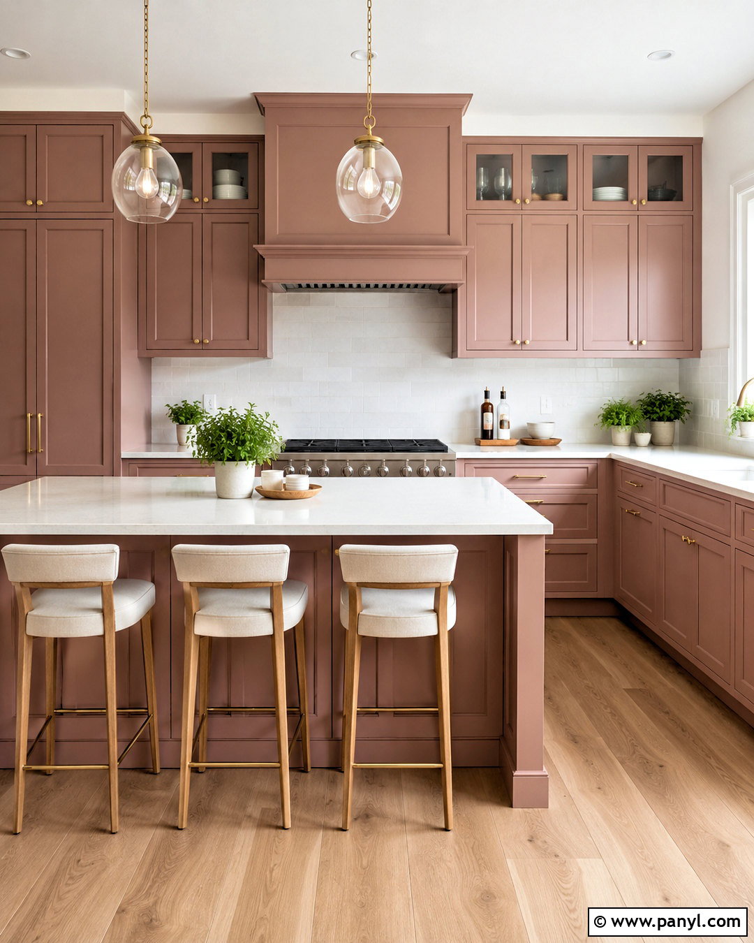 Dusty Rose Kitchen Cabinets With White Quartz - 20 dusty rose kitchen ideas