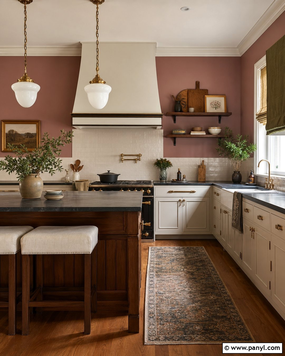 Dusty Rose Kitchen Walls - 35 kitchen wall colors with cream cabinets