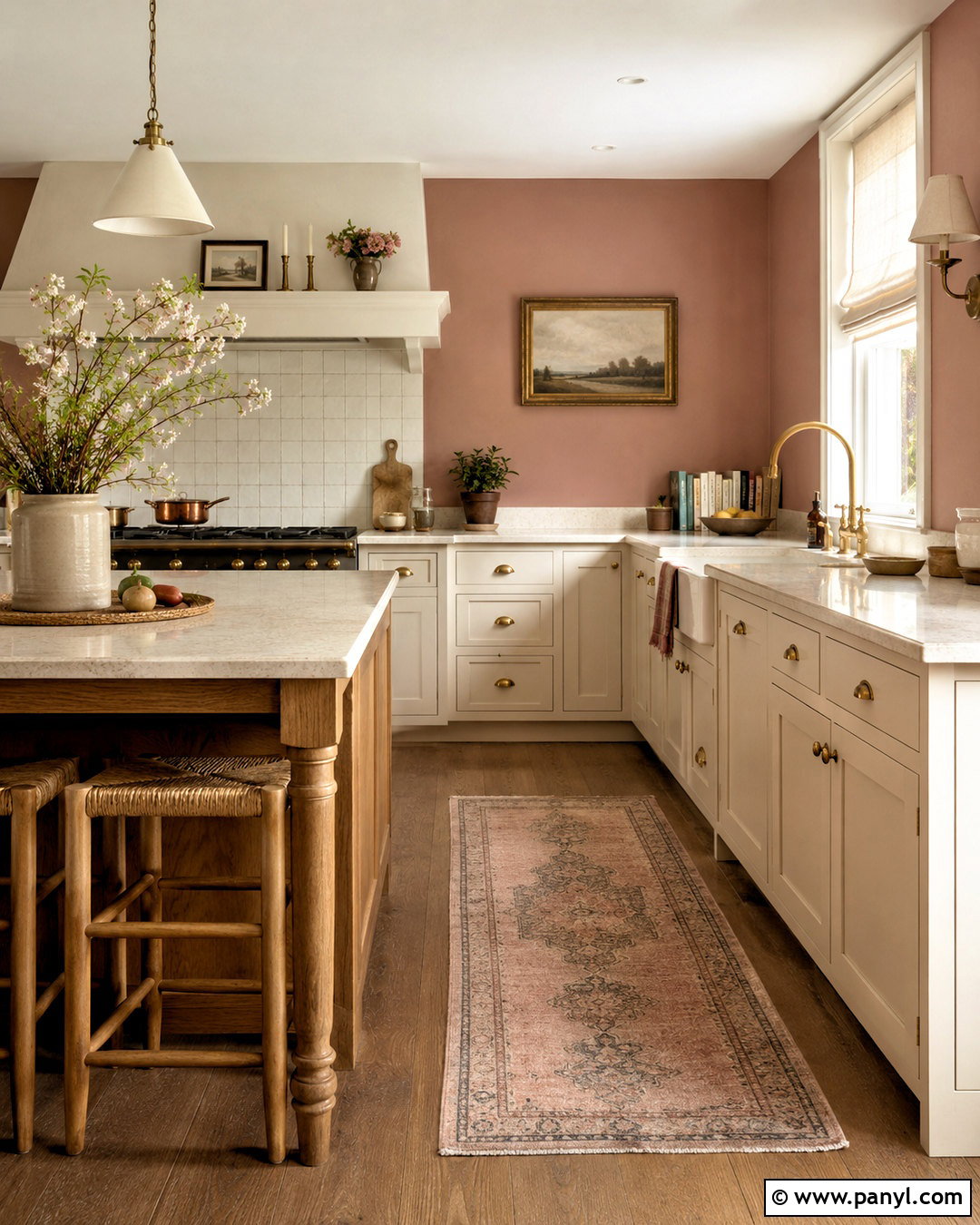 Dusty Rose Kitchen Walls - 35 white kitchen cabinets wall color ideas