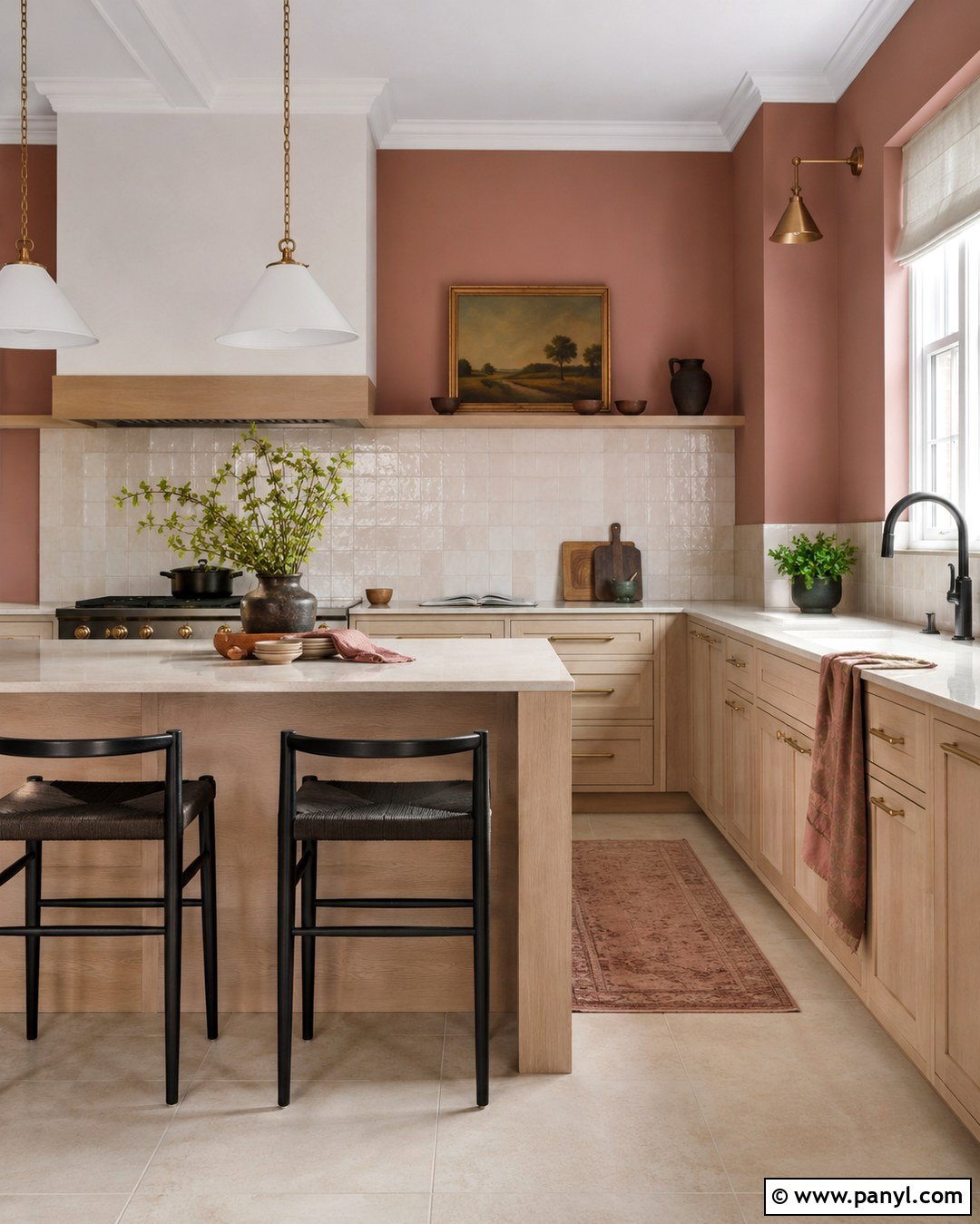 Dusty Rose Kitchen Walls - 20 Kitchen Wall Colours With Oak Cabinets