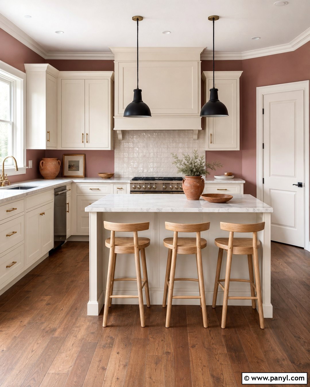 Dusty Rose Kitchen With Cream Cabinets - 25 Dusty Rose Wall Color Ideas