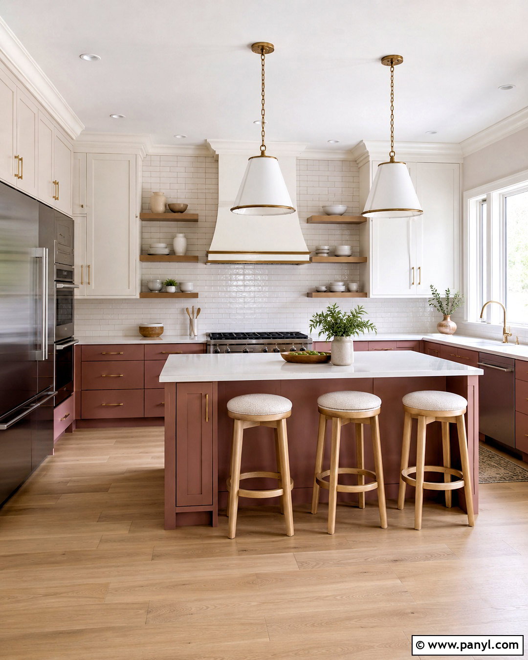 Dusty Rose Kitchen With White Upper Cabinets - 20 dusty rose kitchen ideas