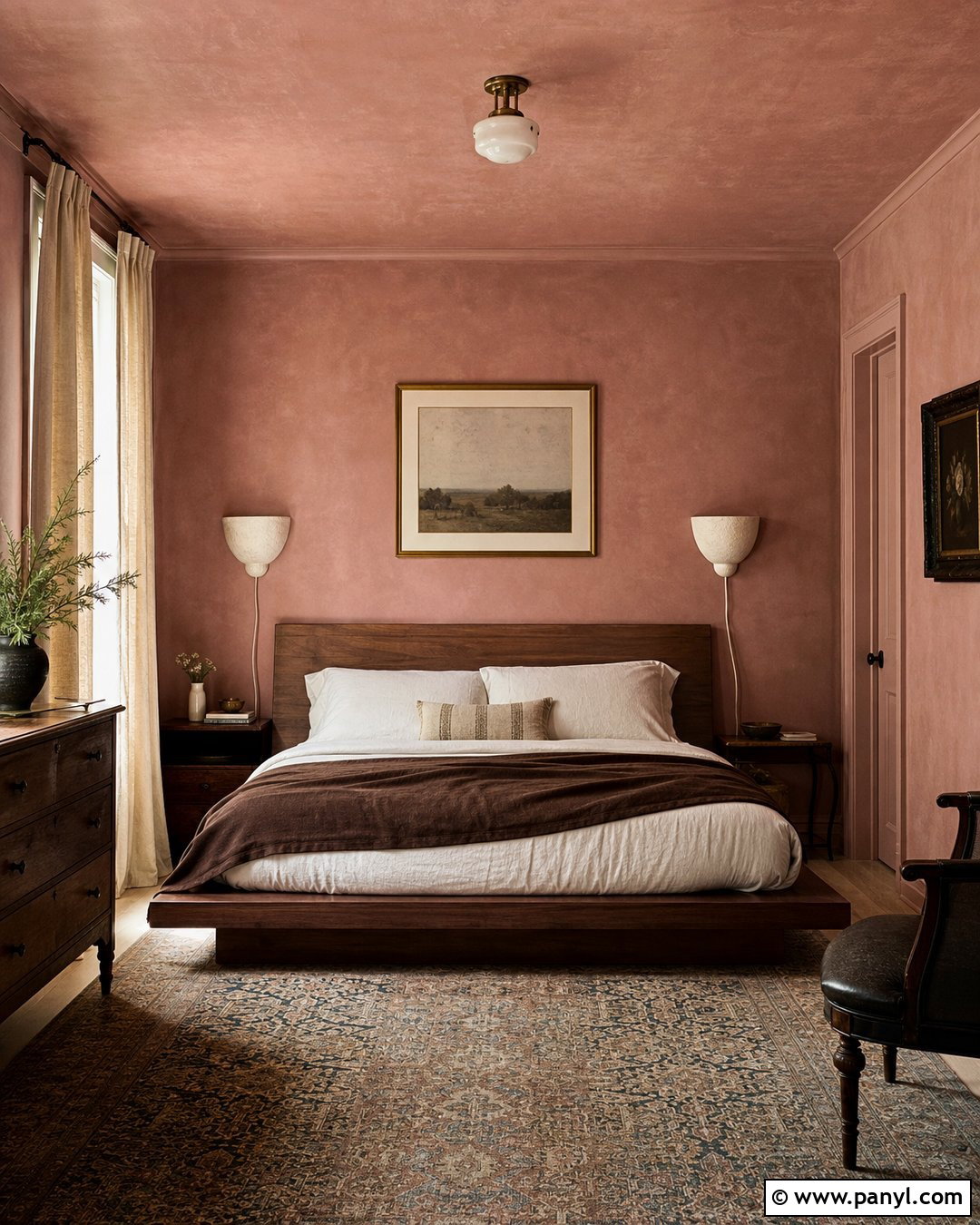 Dusty Rose Limewash Bedroom - 25 Limewash Walls And Ceiling Ideas