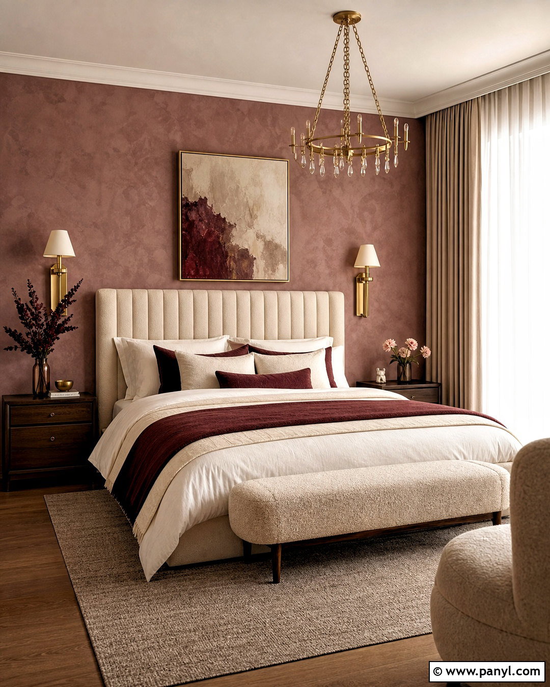 Dusty Rose Limewash Bedroom - 20 limewash colors
