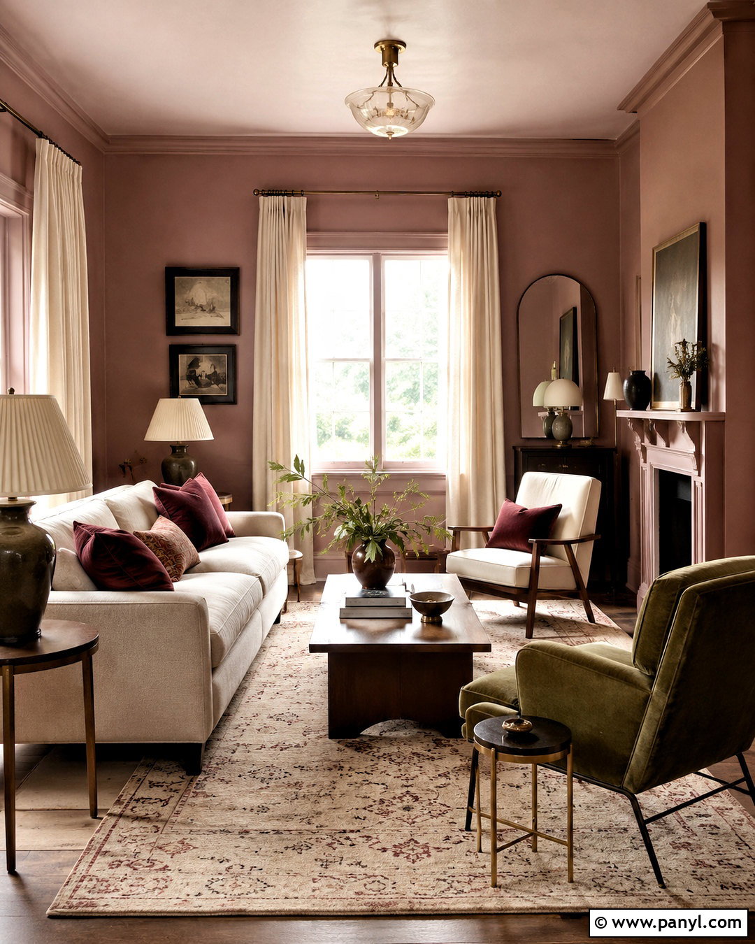 Dusty Rose Living Room - 20 paints for home living rooms
