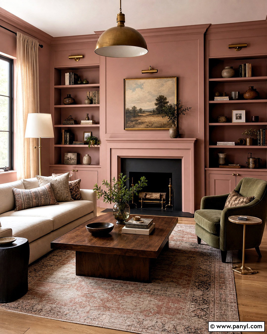 Dusty Rose Living Room - 20 pink room colors