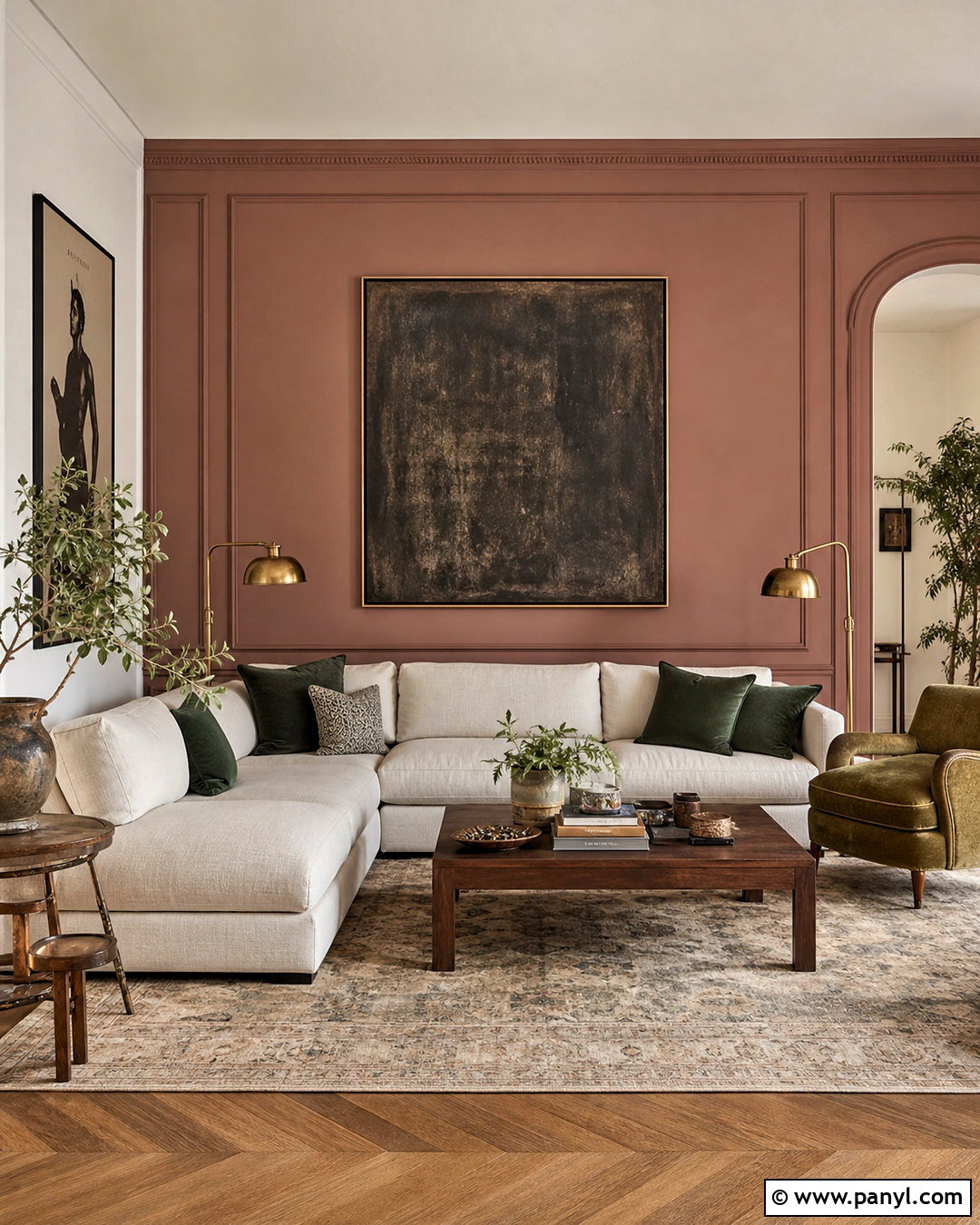 Dusty Rose Living Room Accent Wall - 20 accent wall colors living room ideas
