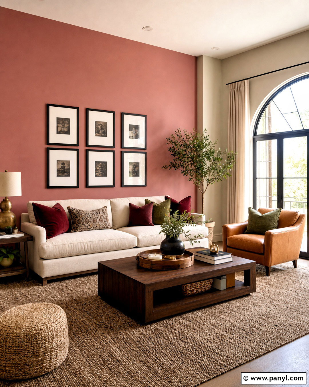 Dusty Rose Living Room Accent Wall - 20 living room accent wall color ideas