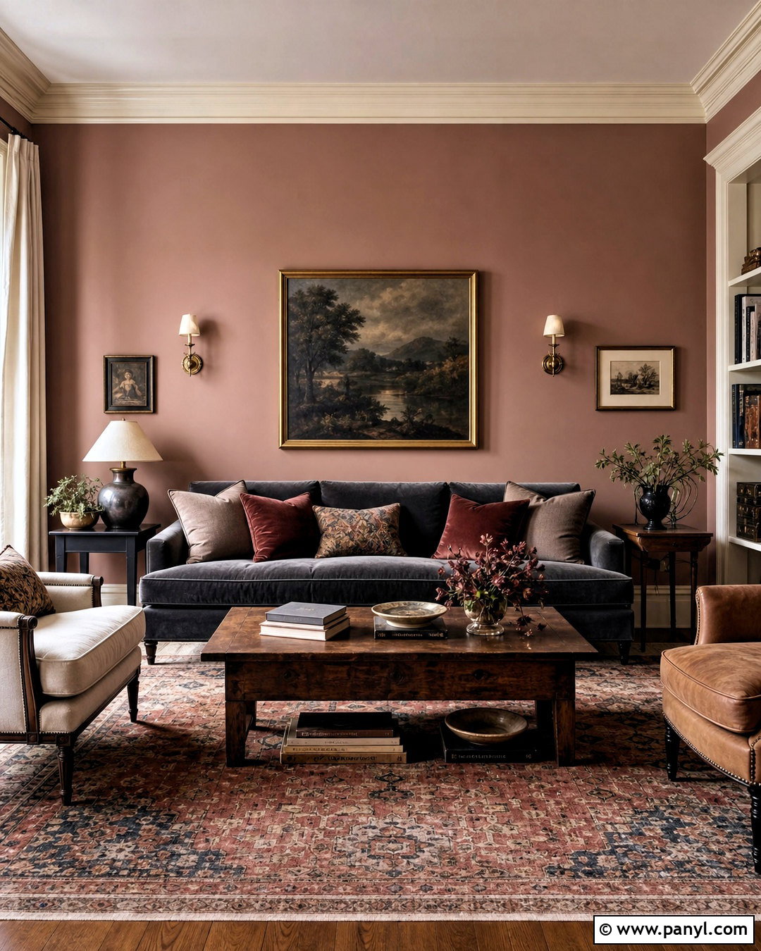 Dusty Rose Living Room Paint Color - 20 cozy living room paint colors