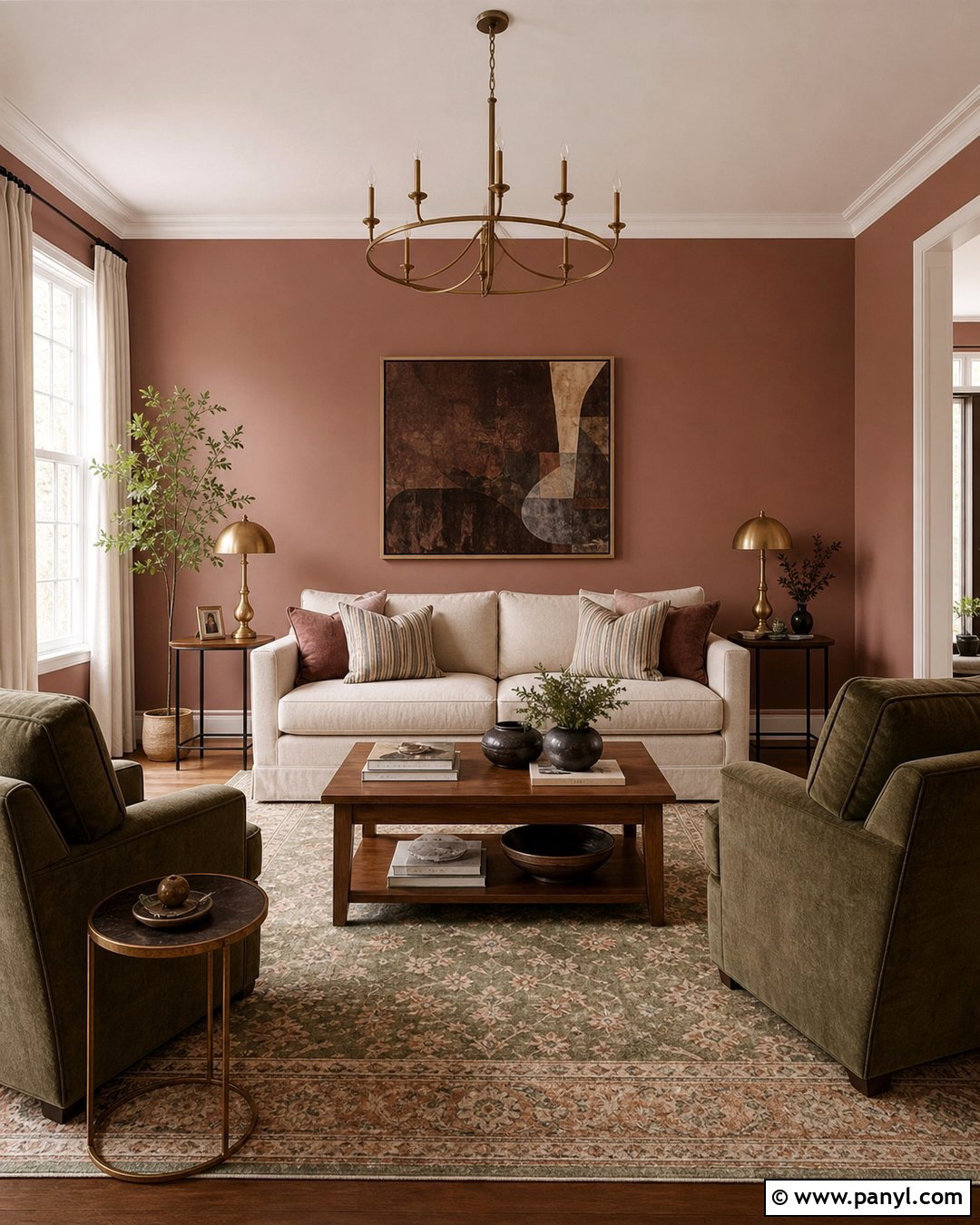 Dusty Rose Living Room Walls - 25 Wall Colors Living Room Ideas