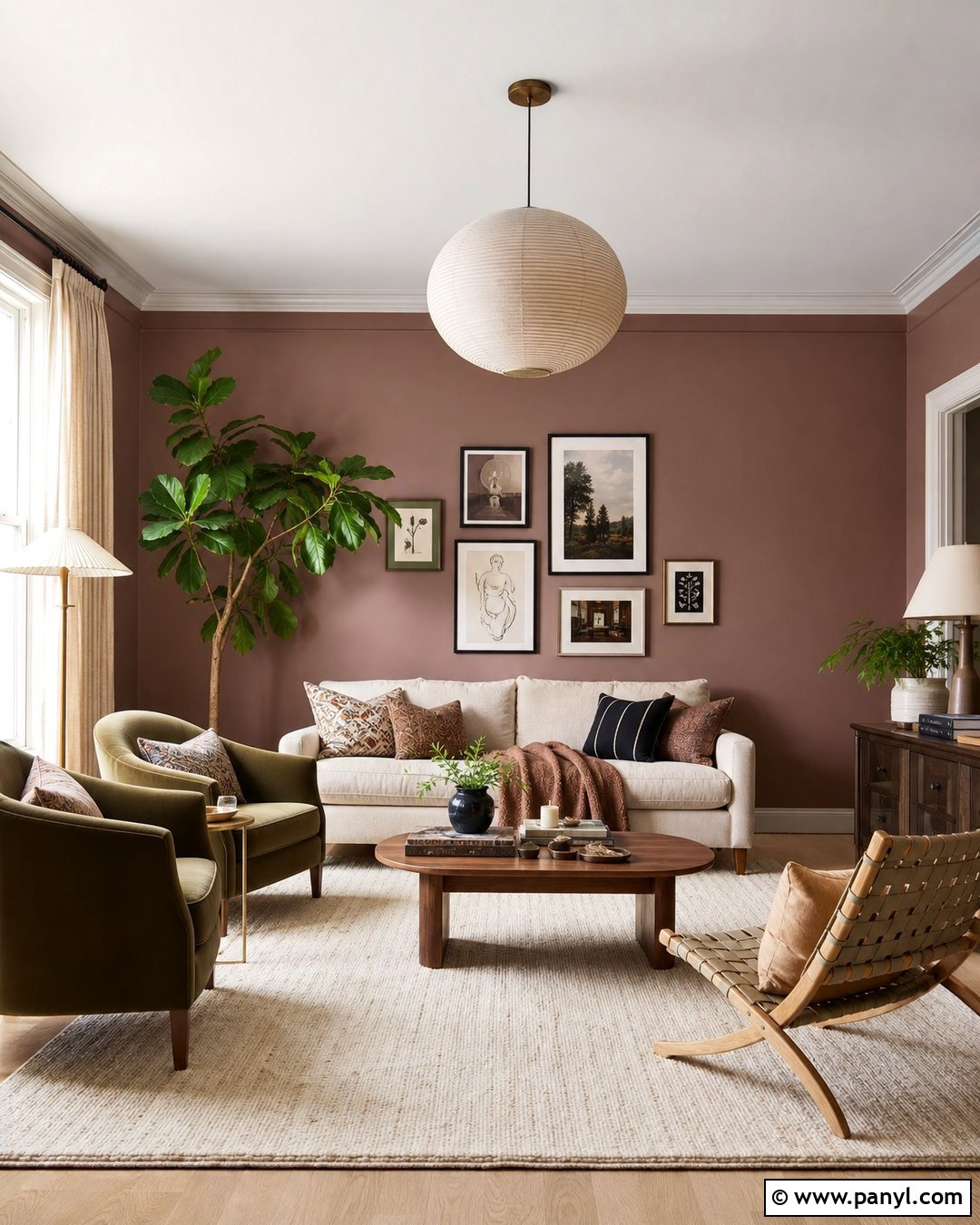 Dusty Rose Living Room Walls - 50 home wall colour ideas