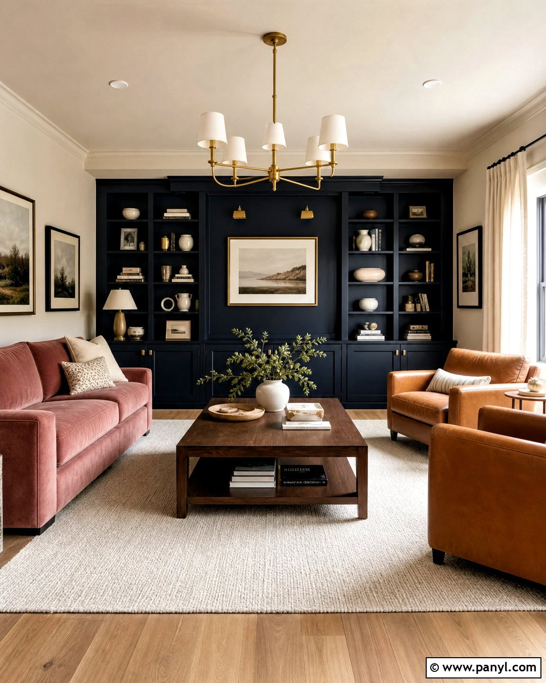 Dusty Rose Living Room With Navy - 20 dusty rose living room ideas