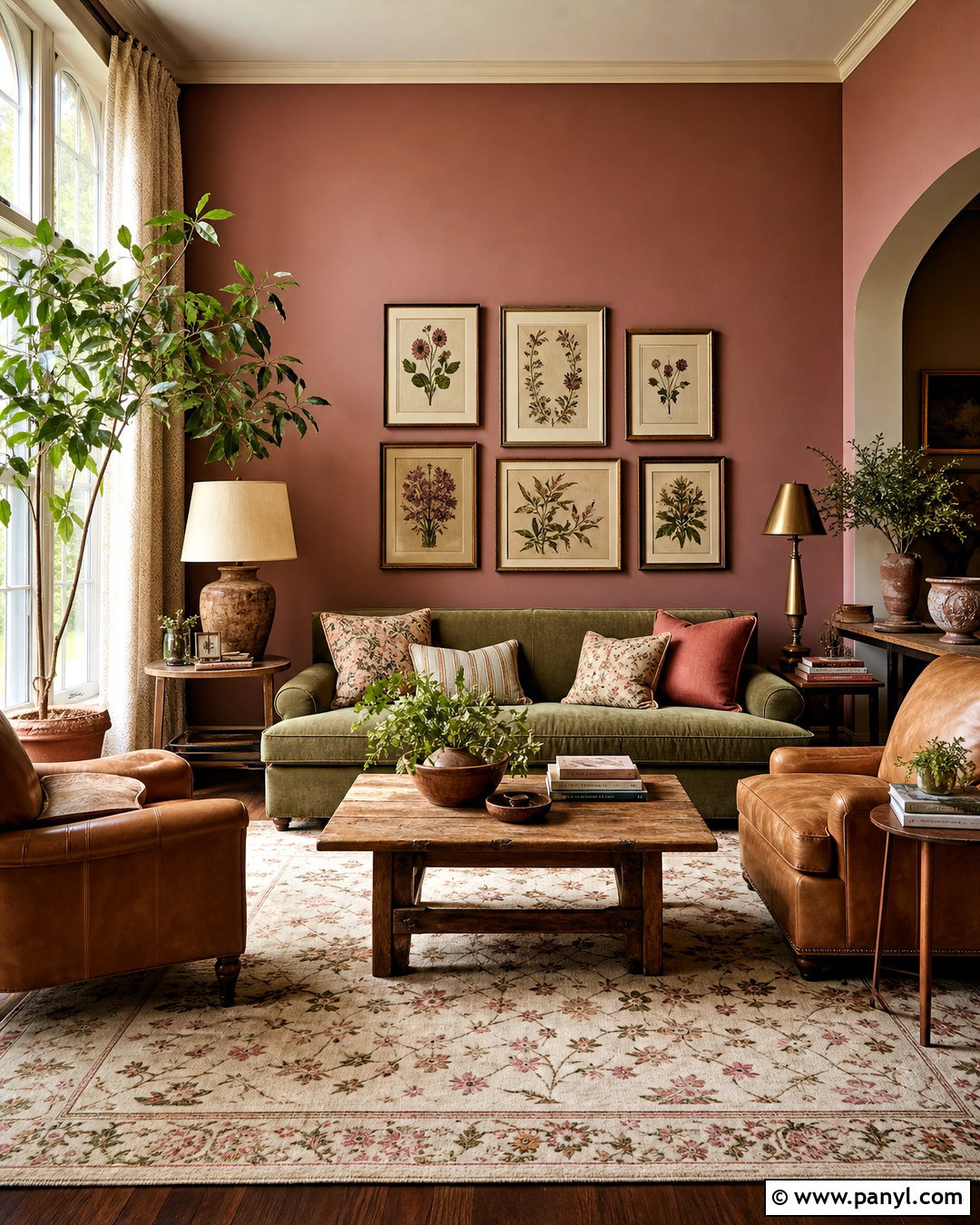 Dusty Rose Living Room With Olive Green - 20 dusty rose living room ideas