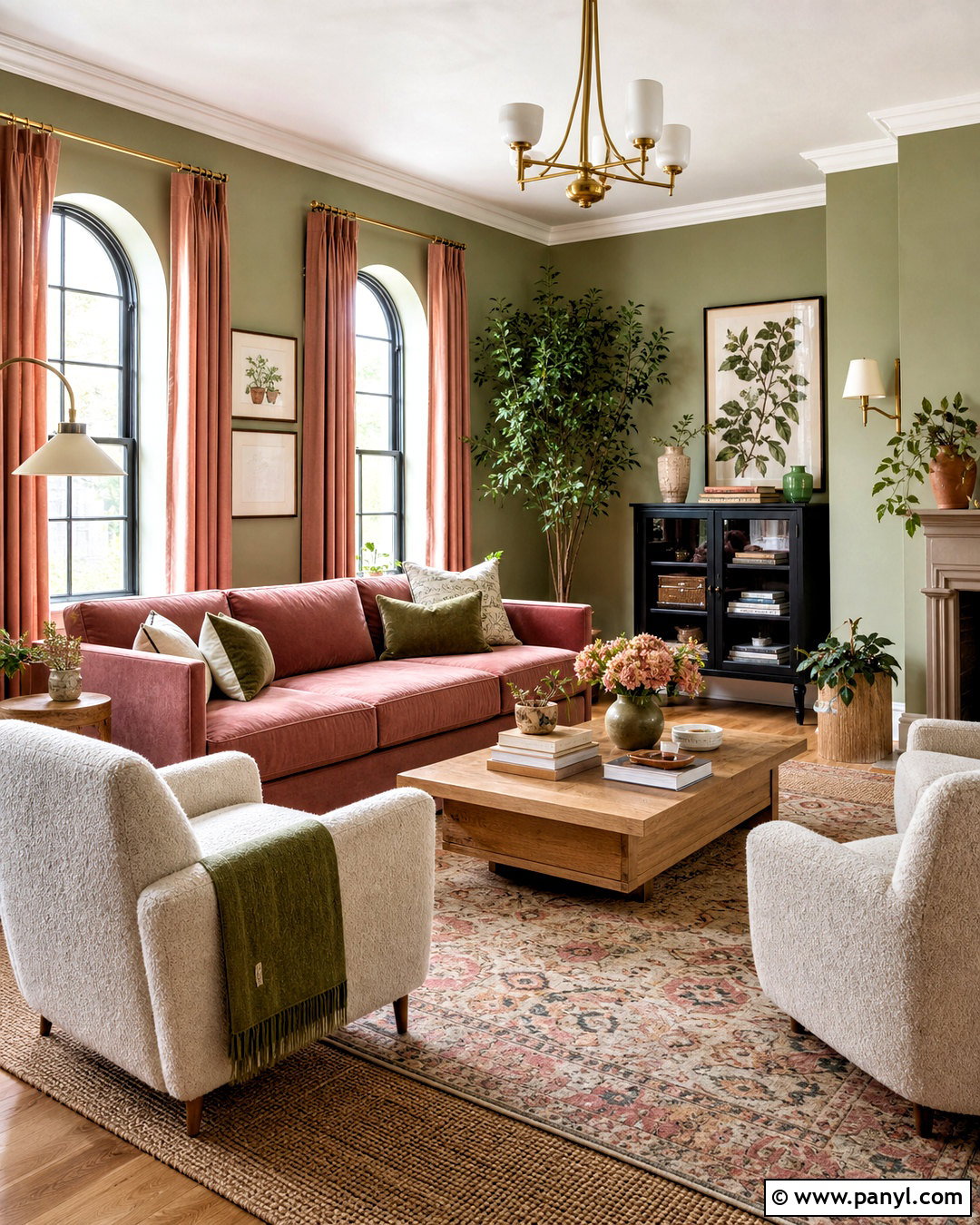Dusty Rose Living Room With Sage Green - 20 dusty rose living room ideas