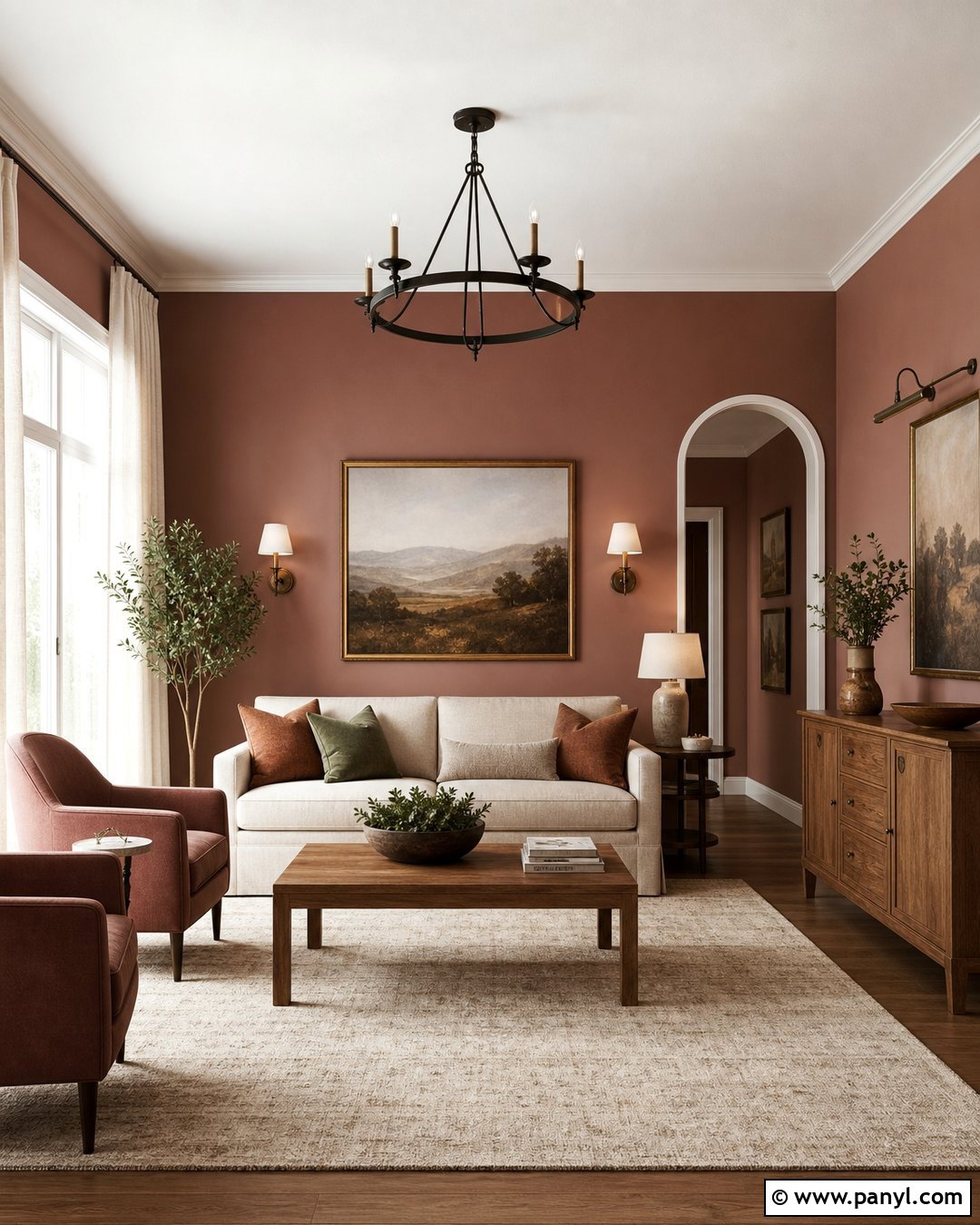Dusty Rose Living Room - 25 Rose Wall Paint Ideas