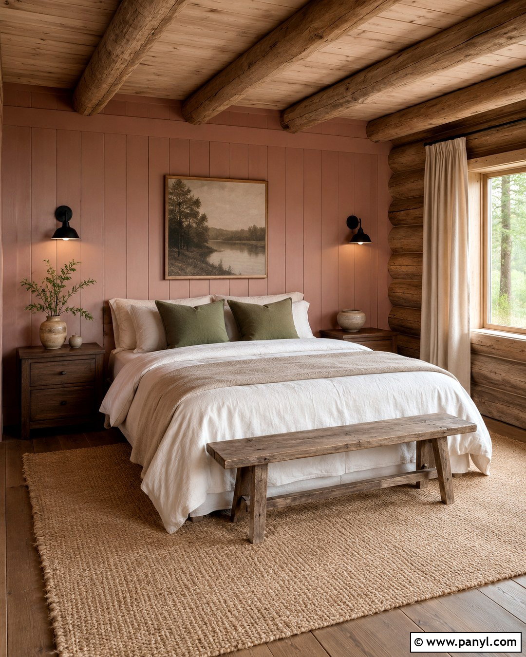 Dusty Rose Log Cabin Interior - 20 Log Cabin Interior Colors