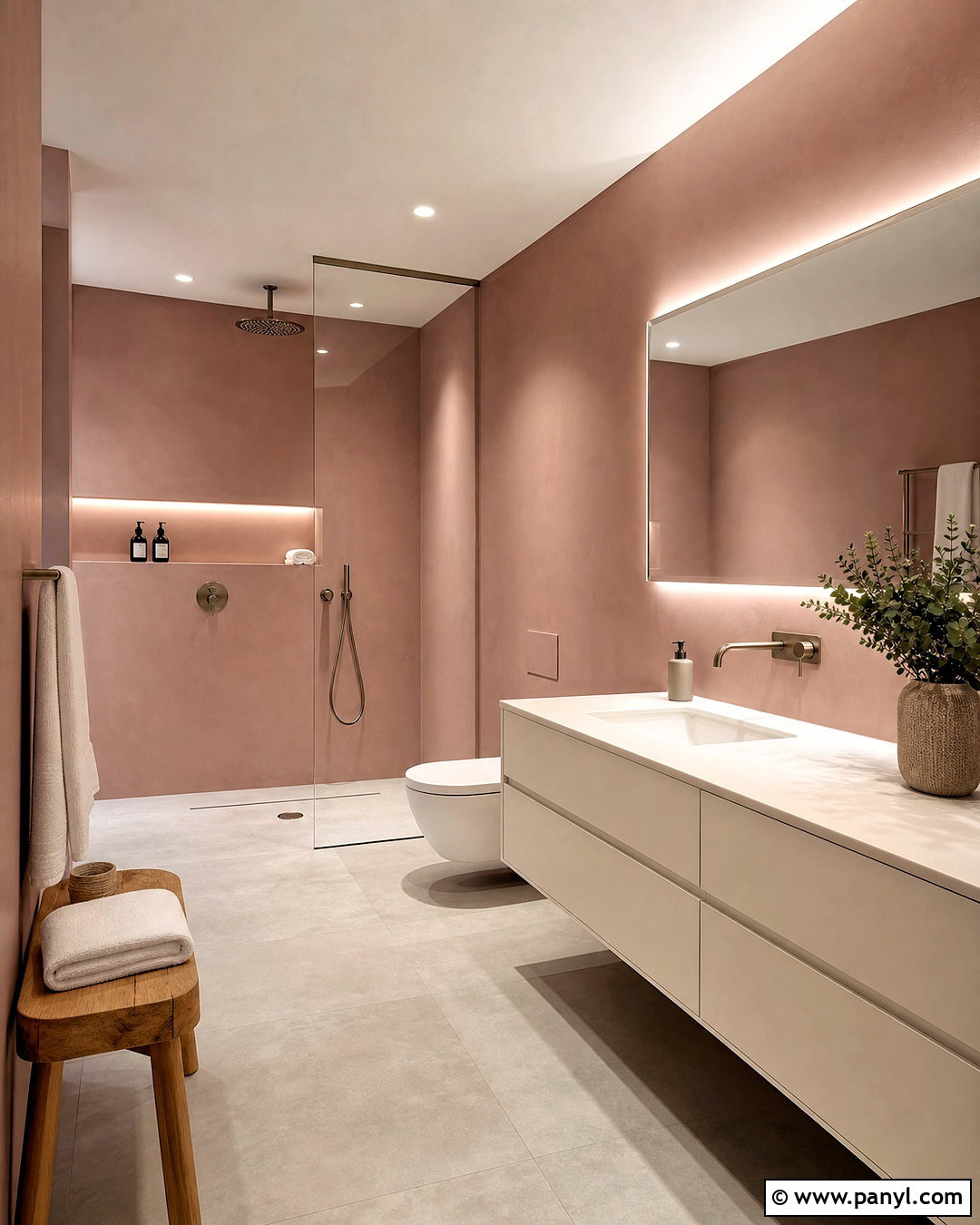 Dusty Rose Minimalist Bathroom - 20 dusty rose bathroom ideas