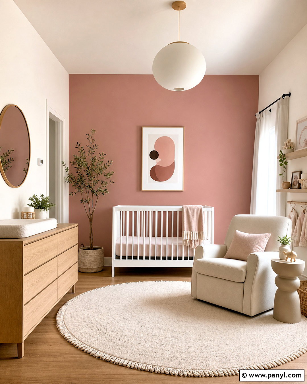 Dusty Rose Modern Nursery - 20 dusty rose nursery ideas