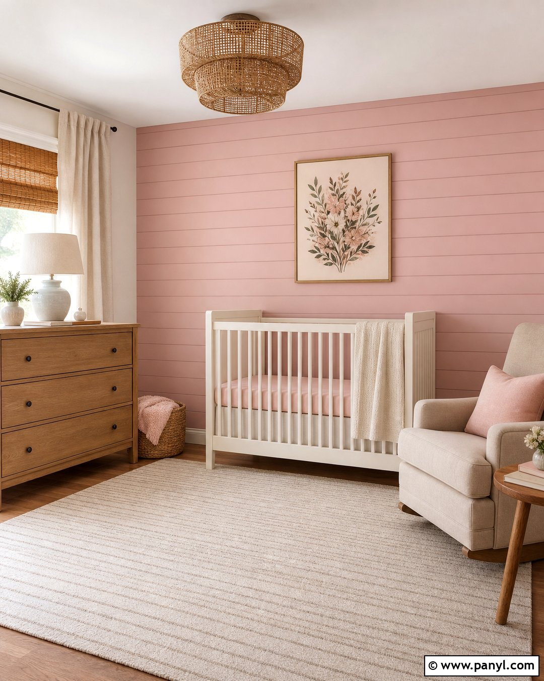 Dusty Rose Nursery Shiplap Wall - 20 Accent Wall Nursery Girl Pink Ideas