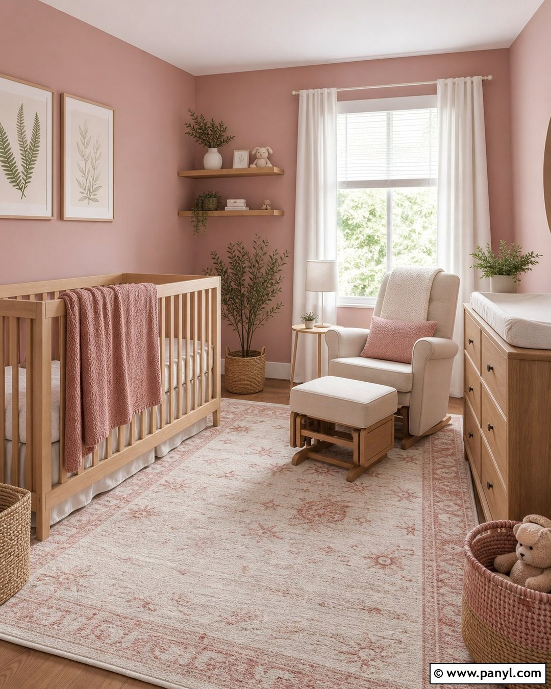 Dusty Rose Nursery With White Trim - 25 Dusty Rose Wall Color Ideas
