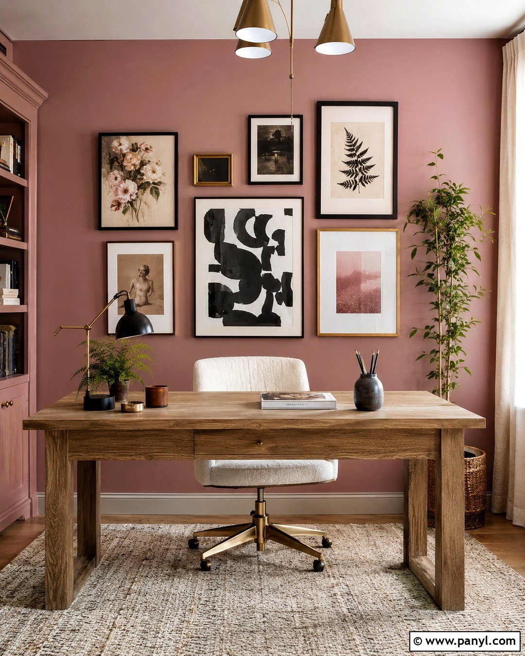 20 Dusty Rose Office Walls: Chic Ideas for a Calmer Workspace