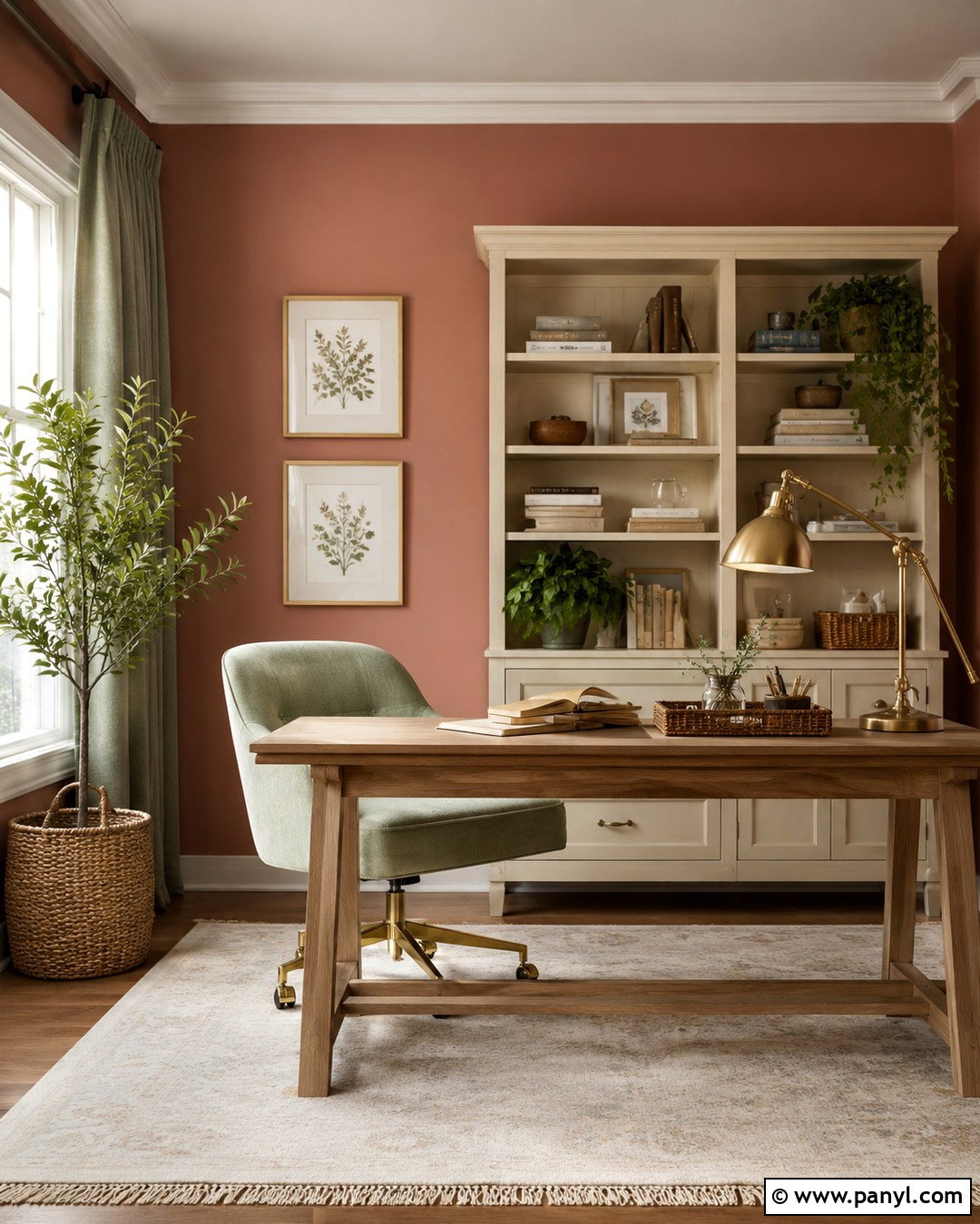 Dusty Rose Office With Sage Green Decor - 20 Dusty Rose Office Walls