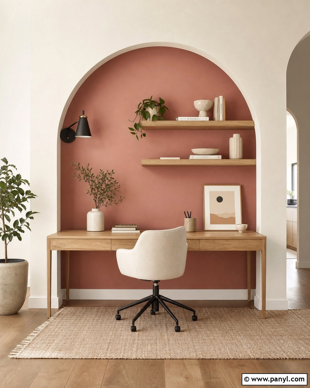Dusty Rose Painted Arch - 35 Dusty Rose Wall Paint Ideas