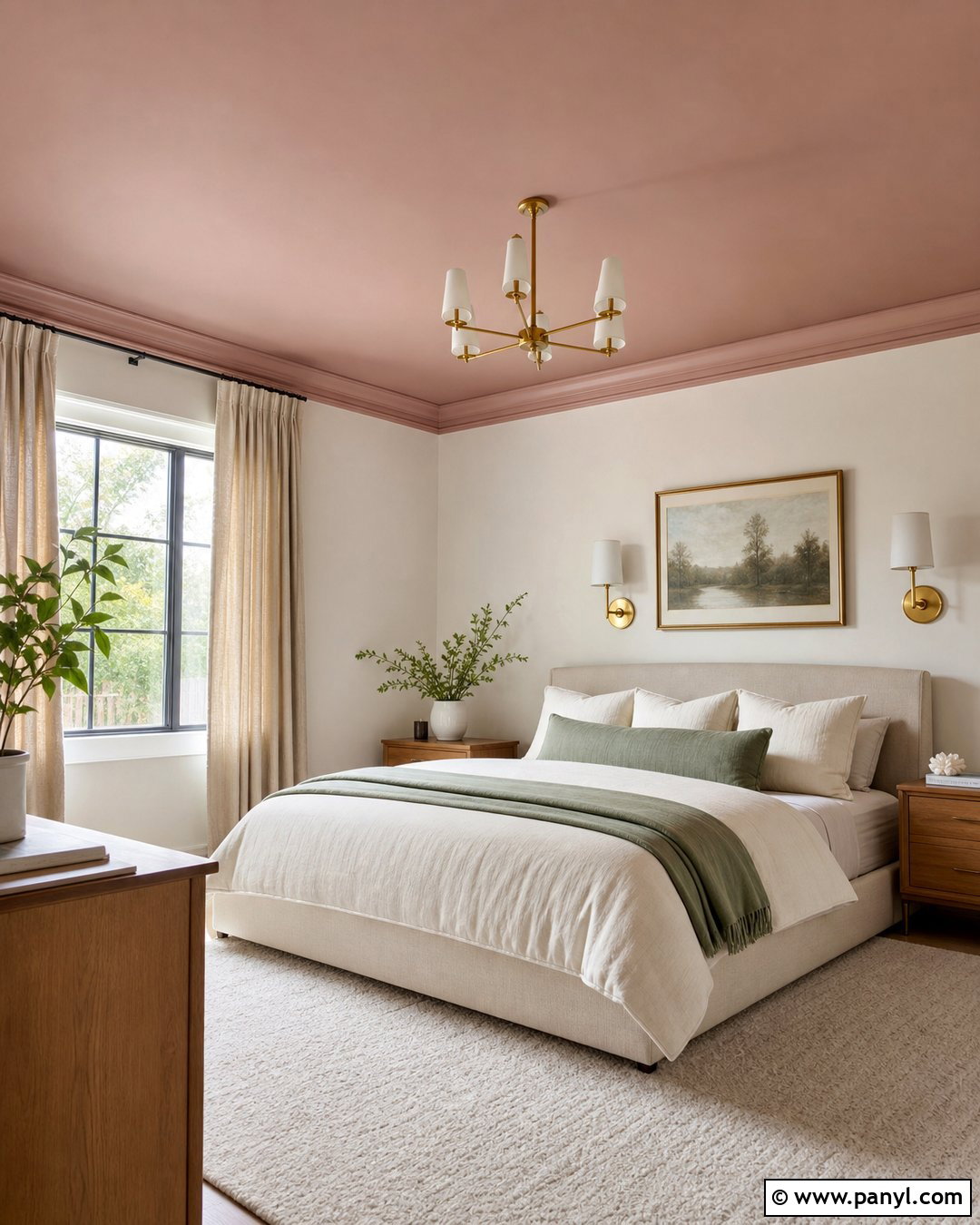 Dusty Rose Painted Ceiling - 35 Dusty Rose Wall Paint Ideas