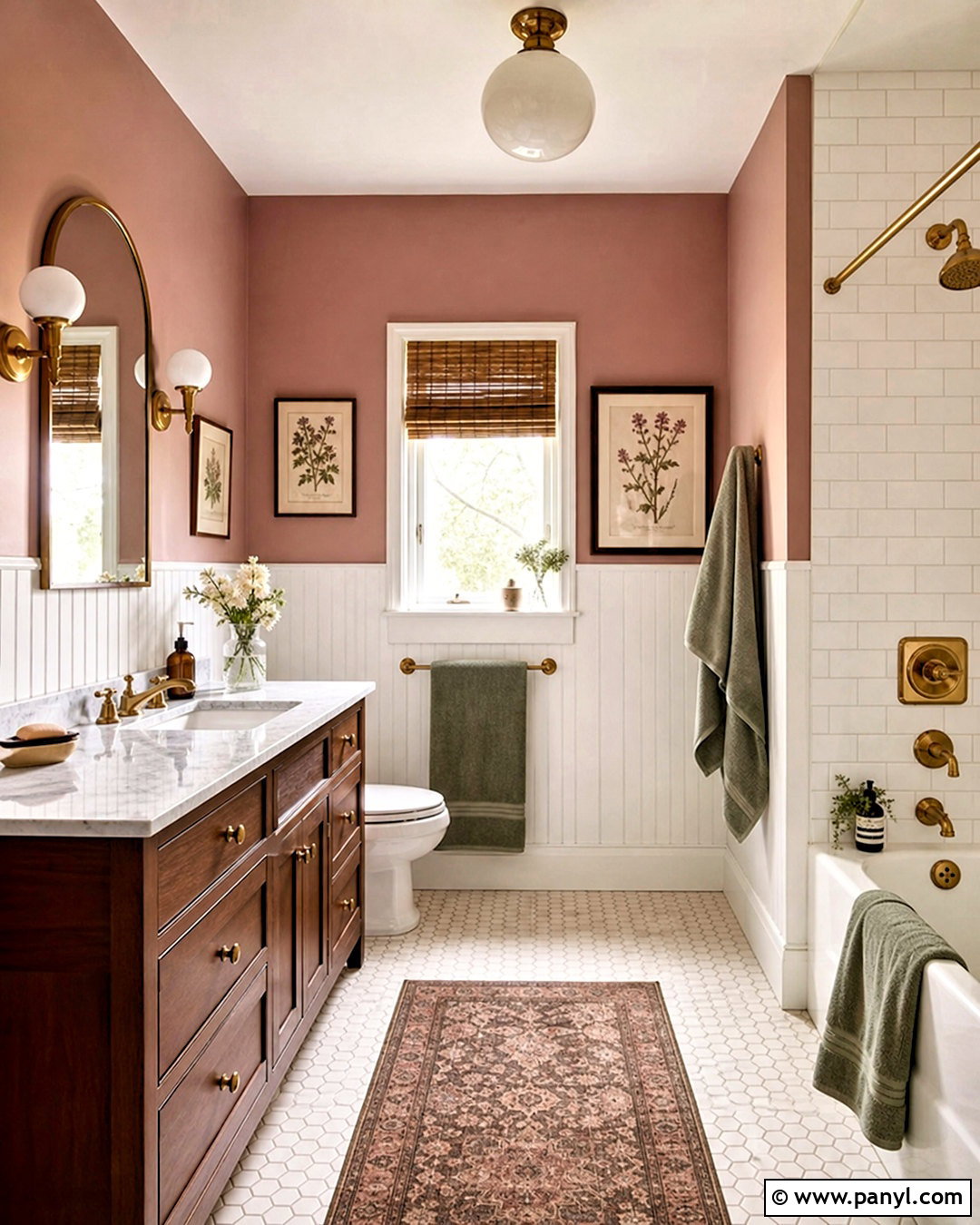 Dusty Rose Pink Bathroom - 20 pink bathroom paint ideas
