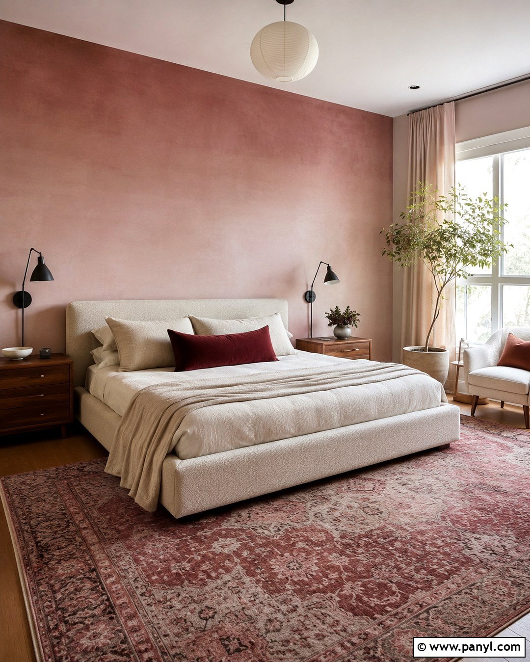 Dusty Rose Pink Ombre Wall - 20 Pink Ombre Wall Paint Ideas