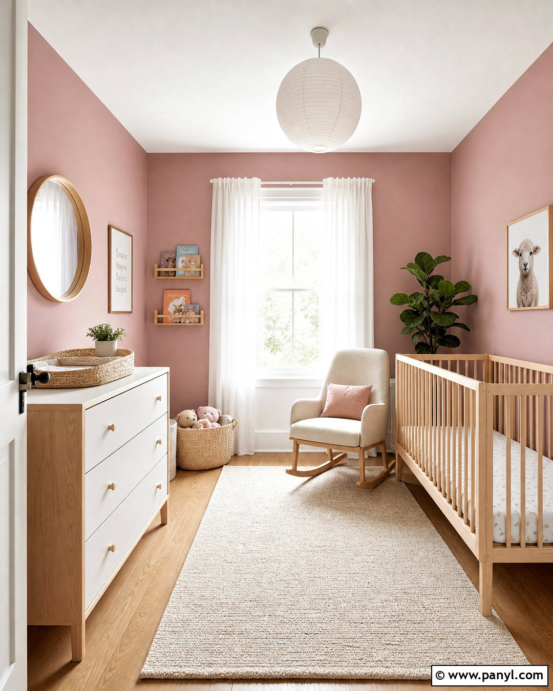 Dusty Rose Scandinavian Nursery - 20 dusty rose nursery ideas